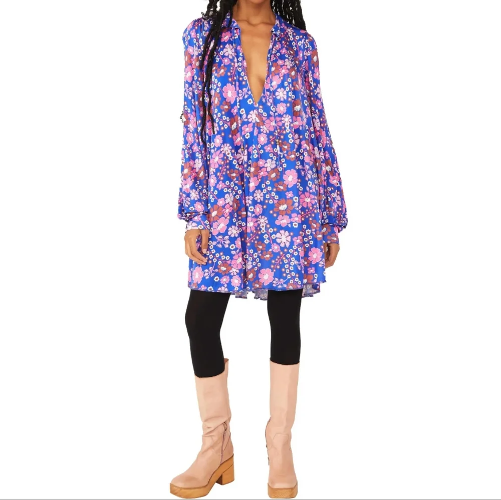 Free People Daisy Jane Floral Shift Dress - Picture 7 of 16